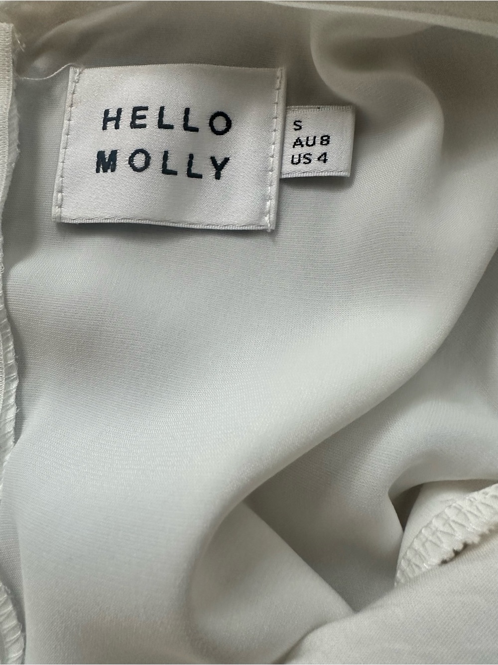 Hello Molly One-Shoulder White Ruched Ruffle Mini Dress - Picture 3 of 5